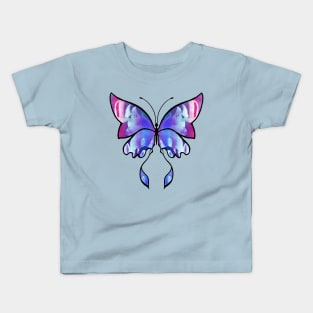 Purple Butterfly Kids T-Shirt